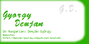 gyorgy demjan business card