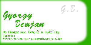 gyorgy demjan business card